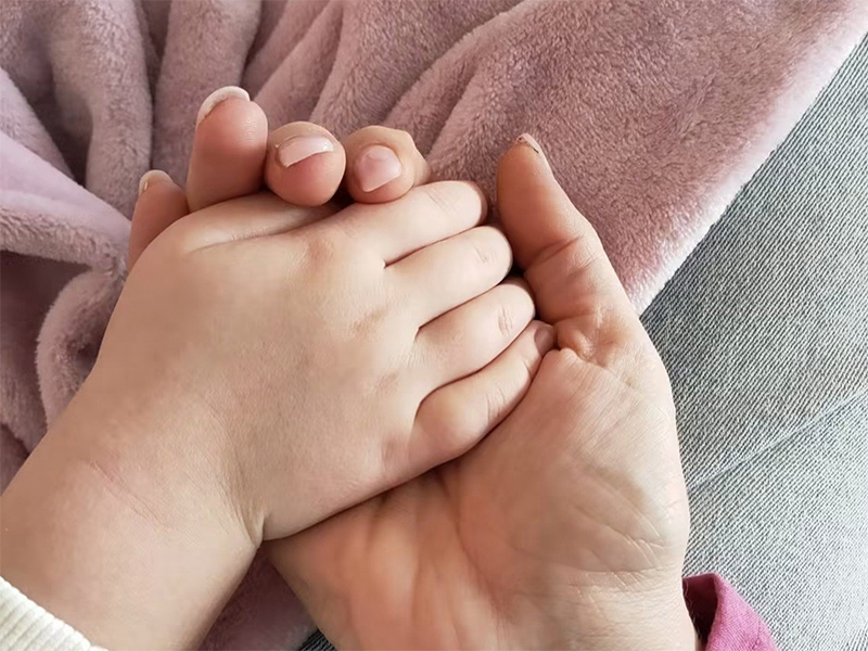 Holding hands